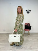 Bolso grande dos asas y de cruzar polipiel beis