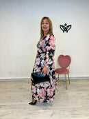 Bolso cartera cuadrado de mano y bandolera polipiel negro