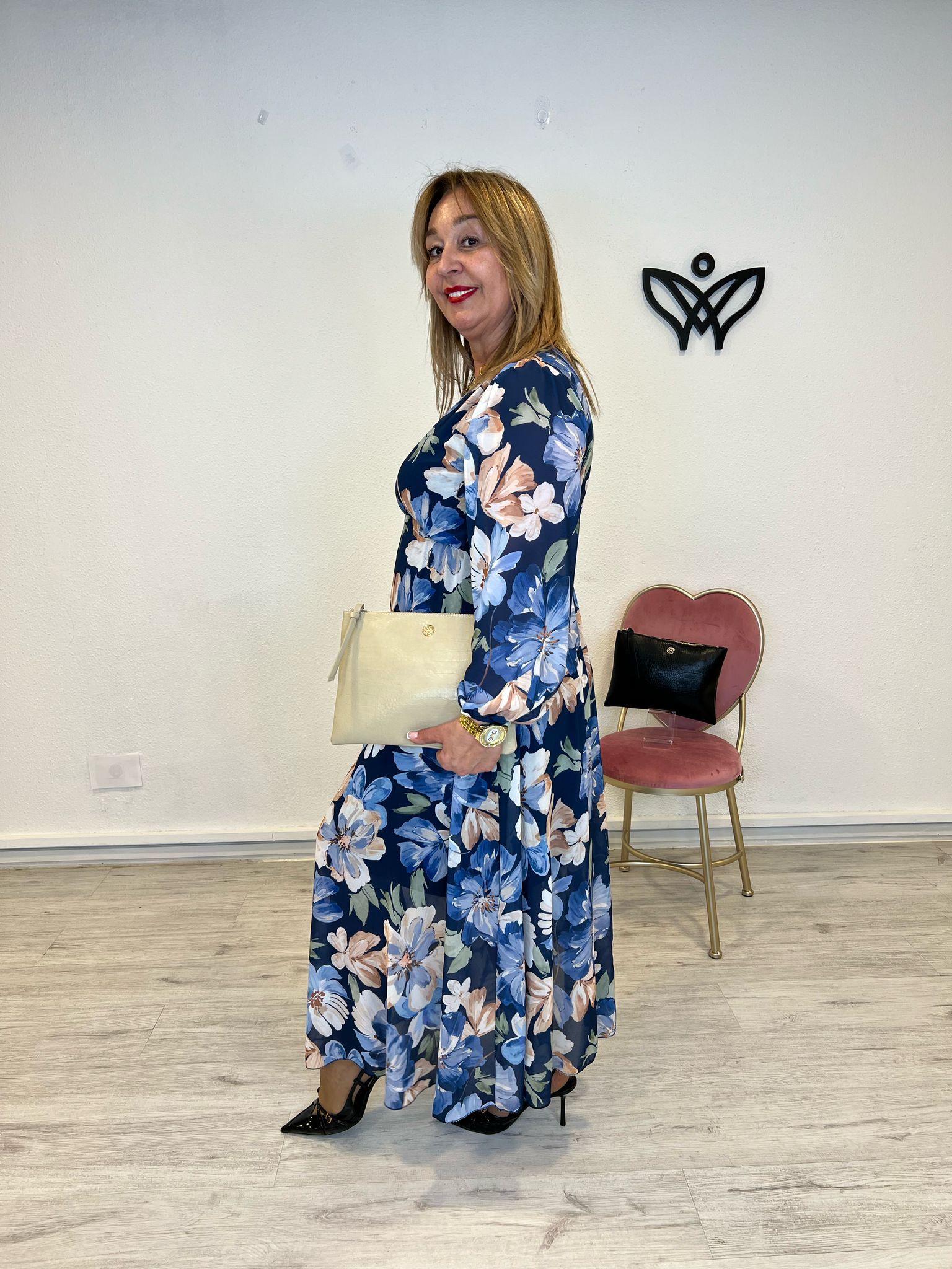 Bolso cartera de mano y bandolera polipiel beis