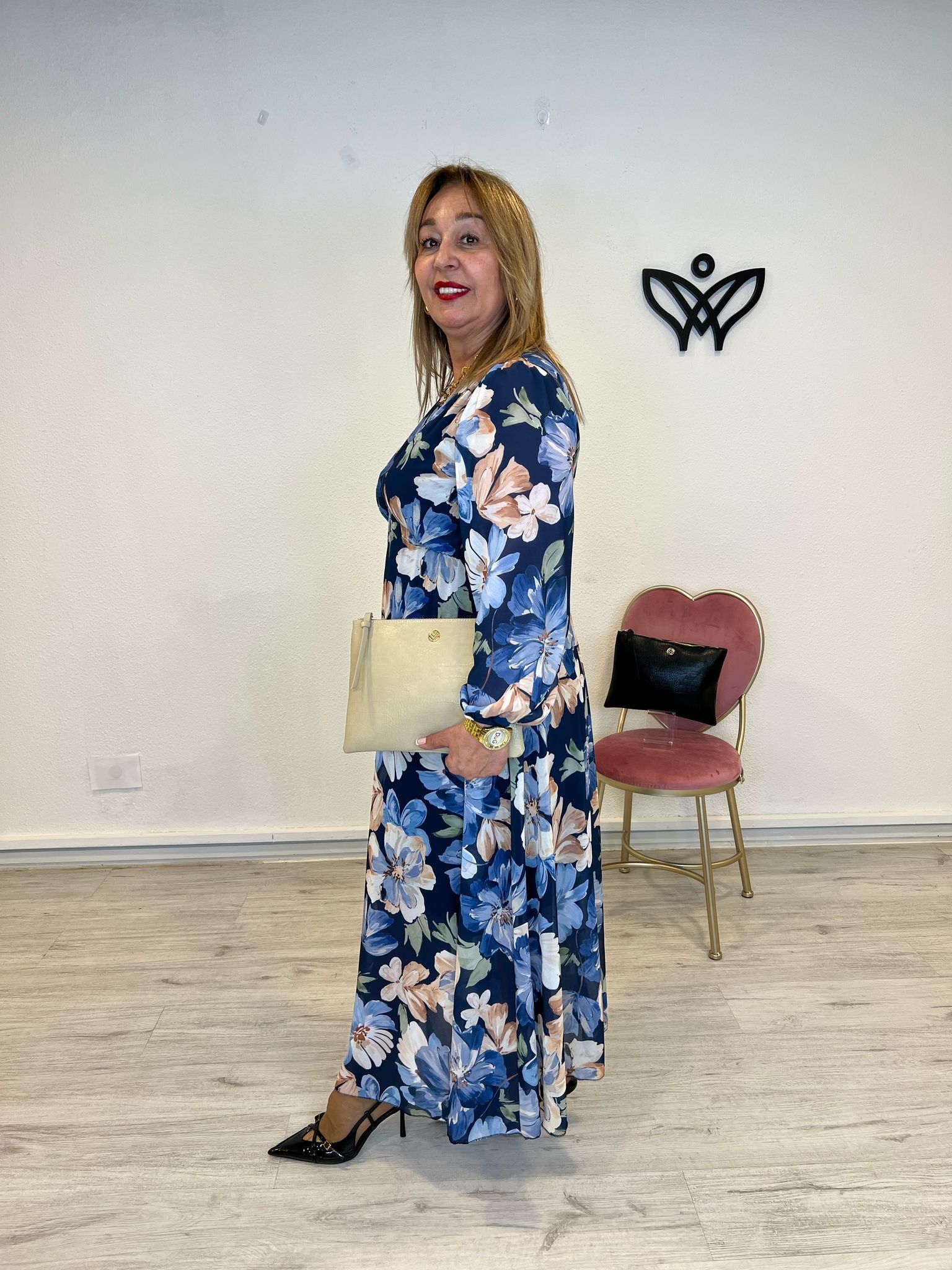 Bolso cartera de mano y bandolera polipiel beis