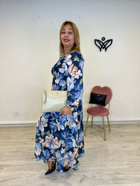 Bolso cartera de mano y bandolera polipiel beis