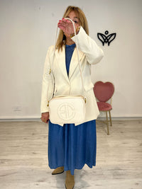 Bolso cuadrado bandolera beis