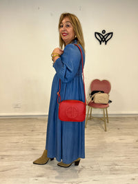 Bolso cuadrado bandolera rojo