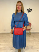 Bolso cuadrado bandolera rojo