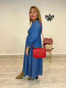 Bolso cuadrado bandolera rojo