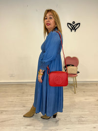 Bolso cuadrado bandolera rojo