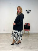 Chaqueta americana blazer solapa larga negra