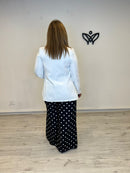 Americana blanca de solapa larga forrada