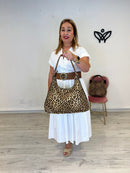 Bolso polipiel leopardo medialuna marrón