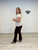 Jersey de punto básico cuello subido manga corta beis