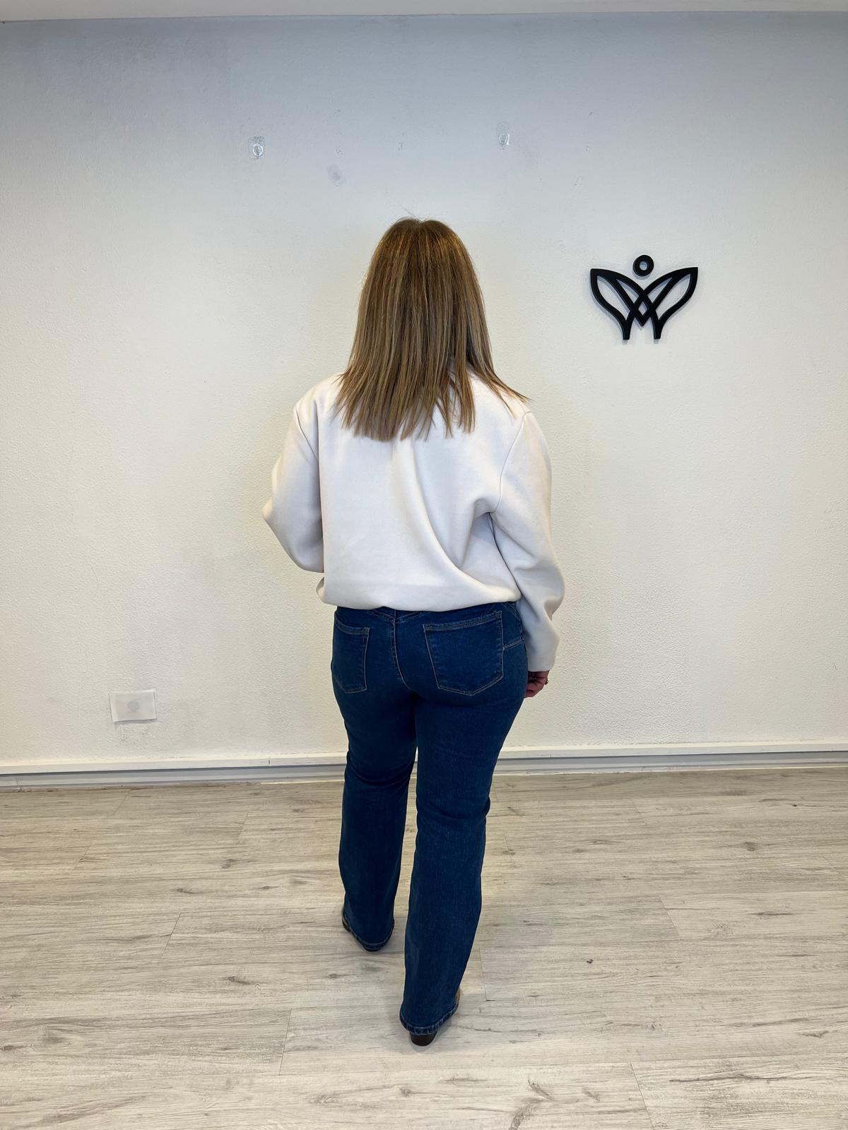 Bomber cazadora paño abrocha con cremallera beis