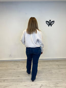 Bomber cazadora paño abrocha con cremallera beis