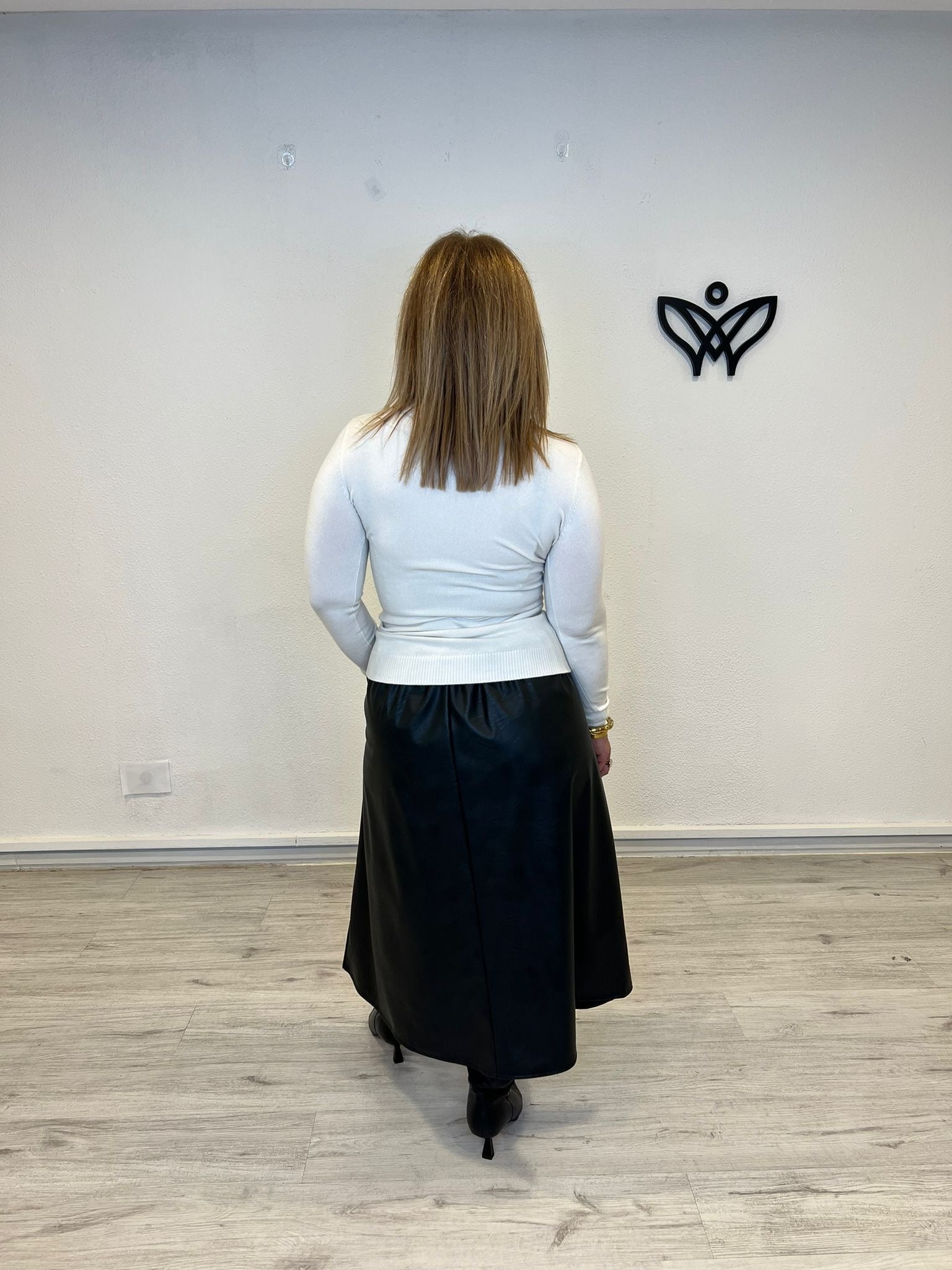 Jersey de punto básico cuello Perkins beis