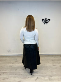 Jersey de punto básico cuello Perkins beis