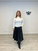 Jersey de punto básico cuello Perkins beis