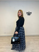 Bolso polipiel dos asas y asa larga Valentino en negro