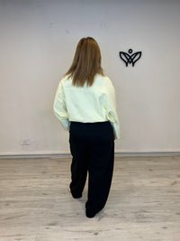 Cazadora vaquera amarilla estilo bomber