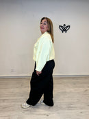 Cazadora vaquera amarilla estilo bomber