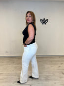 Vaquero blanco recto efecto push up