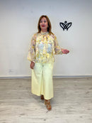 Camisa gasa estampada amarilla
