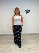 Top beige canalé cuello halter