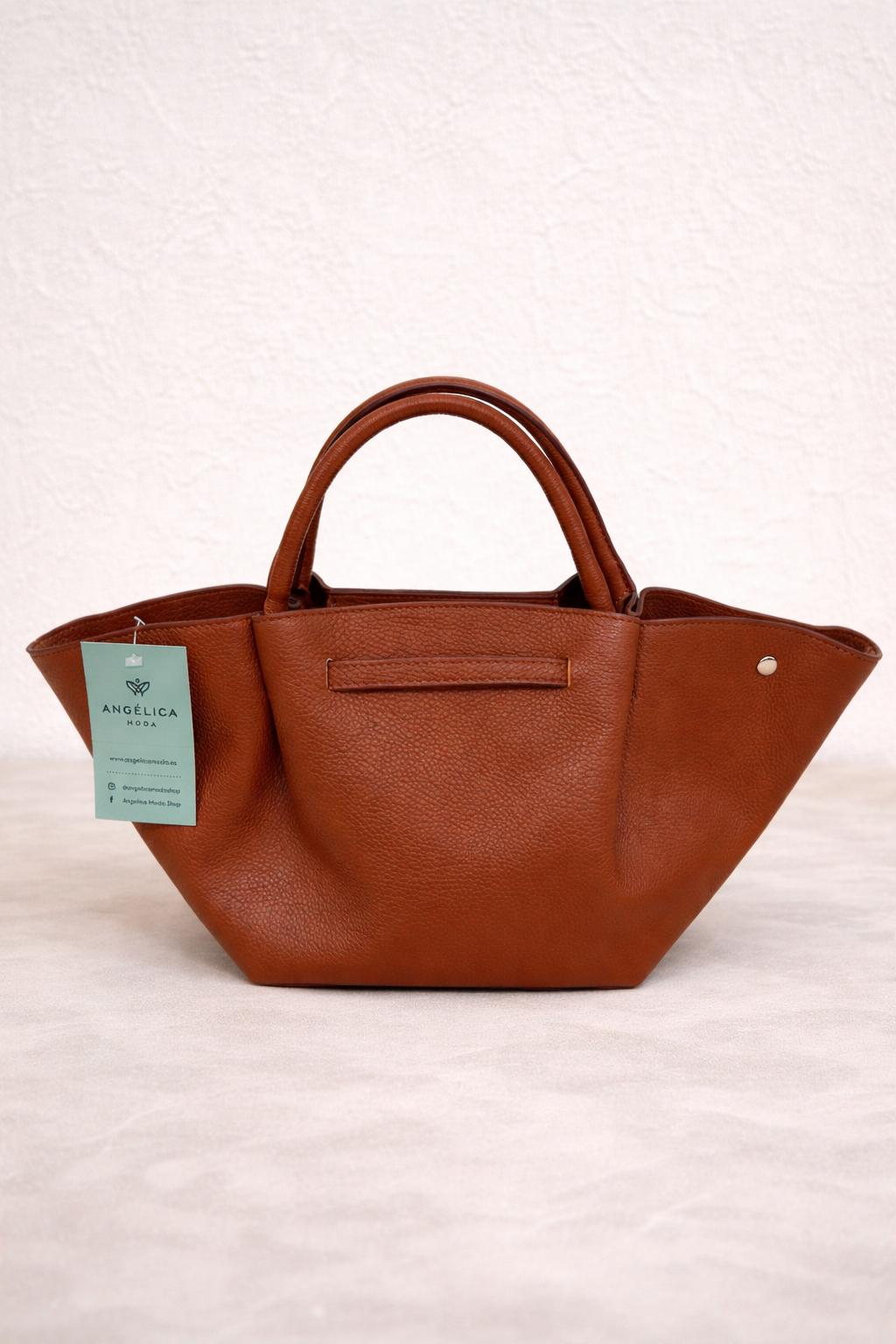 Bolso camel de piel