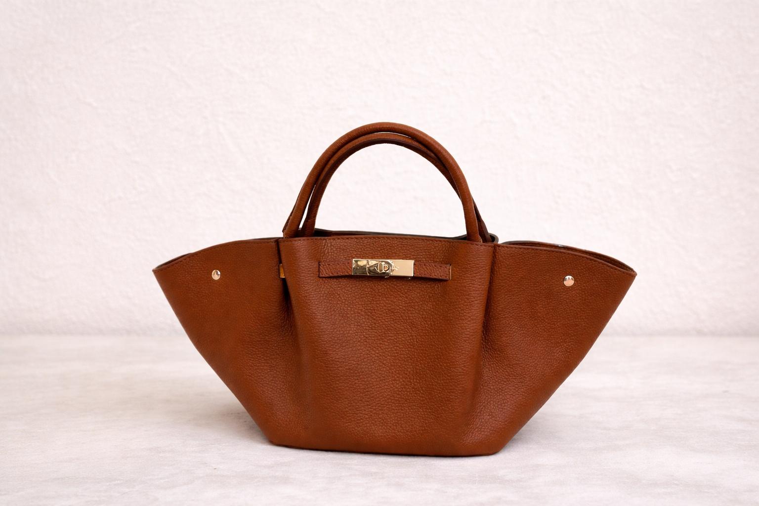 Bolso camel de piel