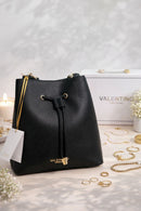 Bolso Valentino bombonera negro piel