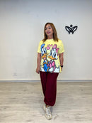 Camiseta amarilla Pato Donald oversize talla curvy