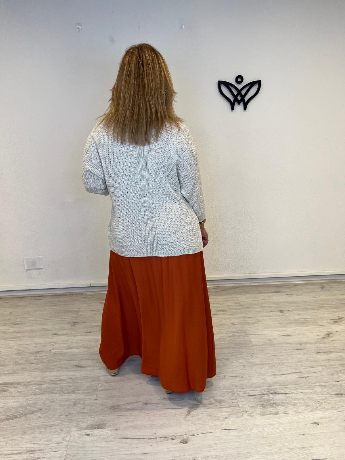 Chaqueta de punto ligera de verano en beis