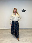 Cazadora bomber beige de polipiel con cremallera