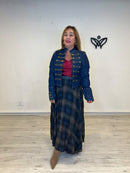 Cazadora vaquera elástica estilo domadora con botones dorados