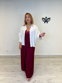 Camisa de lino beige oversize