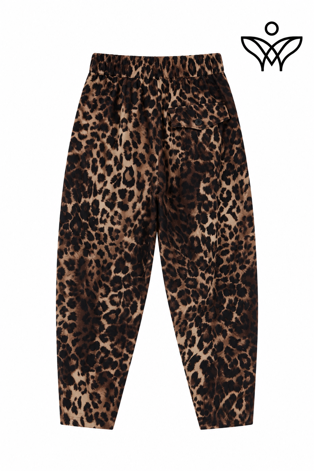 Pantalón balloon animal print con cintura elástica y bolsillos