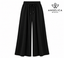 Conjunto de mujer negro de algodón con sudadera de cuadros y pantalón ancho