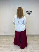 Camisa de lino beige oversize