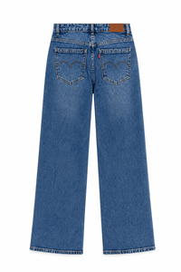 Pantalón Vaquero Recto de Mujer con Cintura Elástica Efecto Faja