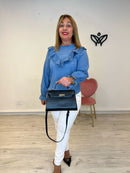 Bolso cuadrado cierre dorado imita a un bolso Hermes en negro