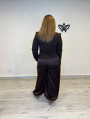 Chaqueta militar domadora marrón chocolate con botones dorados