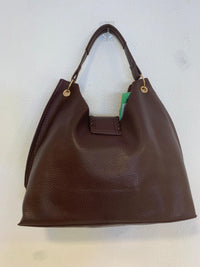 Bolso polipiel media luna burdeos